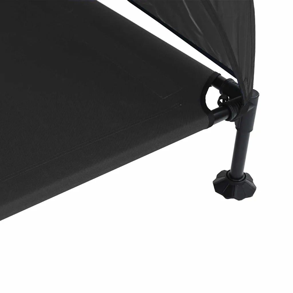 Letto per Cani Elevato Nero 127 x 81 x 108 cm Tessuto e acciaio 42008221