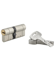 Cilindro europeo Federal S - 30X40mm  nichel, anti-sfilamento, anti-perforazione, 5 chiavi reversibili - THIRARD