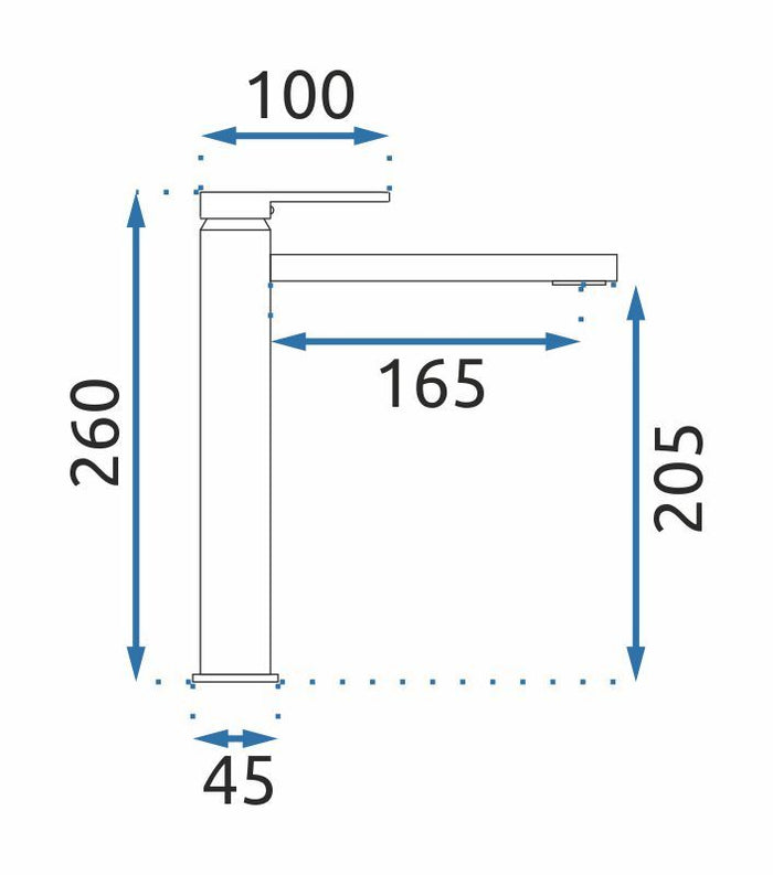 Rubinetto Da Lavabo Rea Verso Brush Gold High