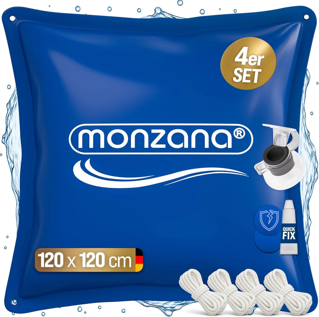 ® 6x Cuscino Gonfiabile per Piscina Invernale 120 cm XL PVC -20°C Doppia Cucitura 4 Occhielli Valvola Sicurezza Copertura Pool Winter