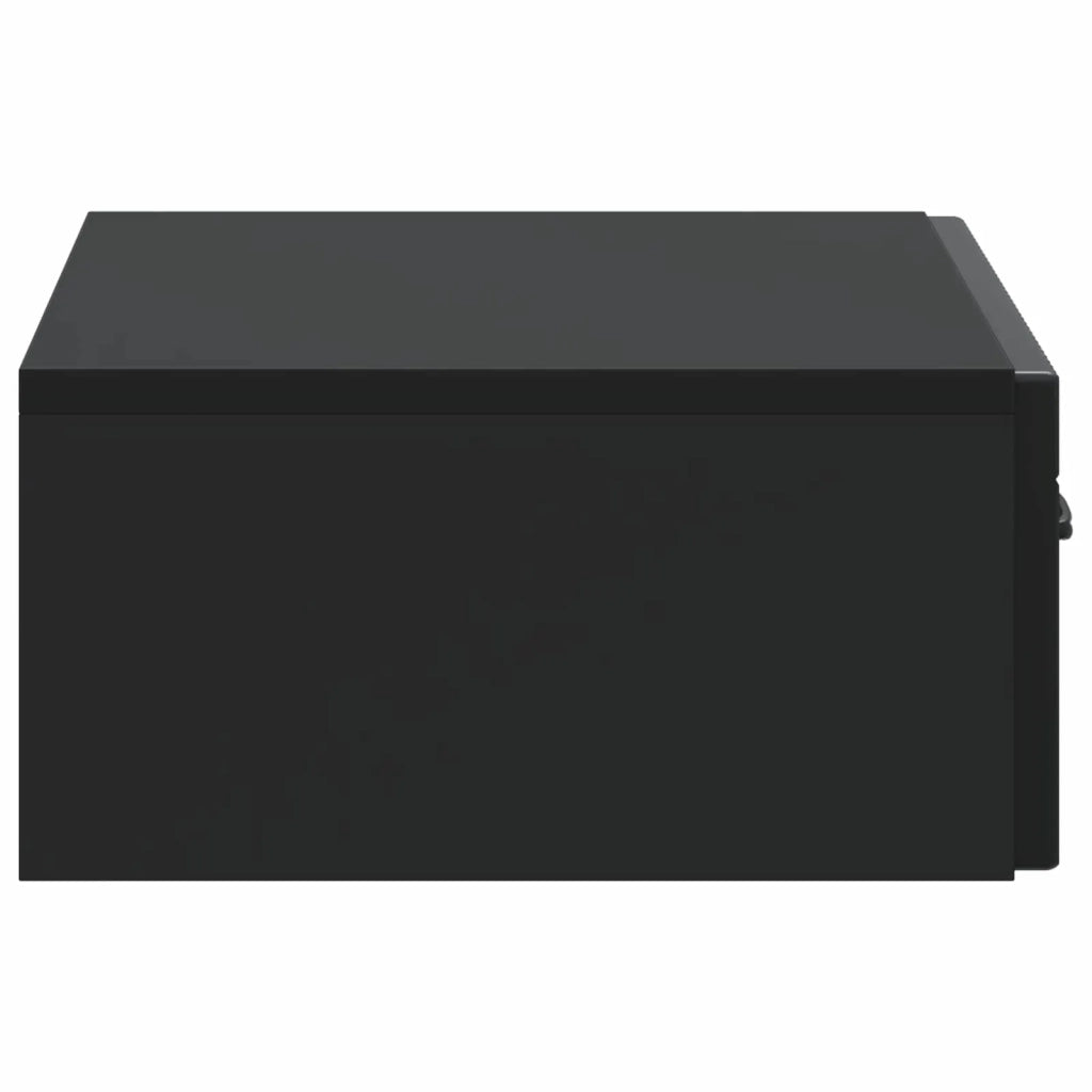 Tavolino da Parete Laterale Nero 59 x 34,5 x 17 cm