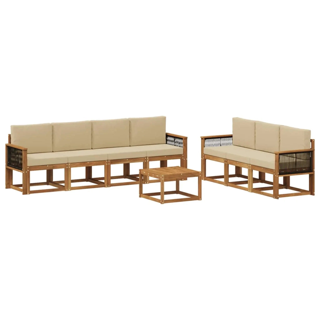 Set di divani da esterno 7 pz Naturale 3385054