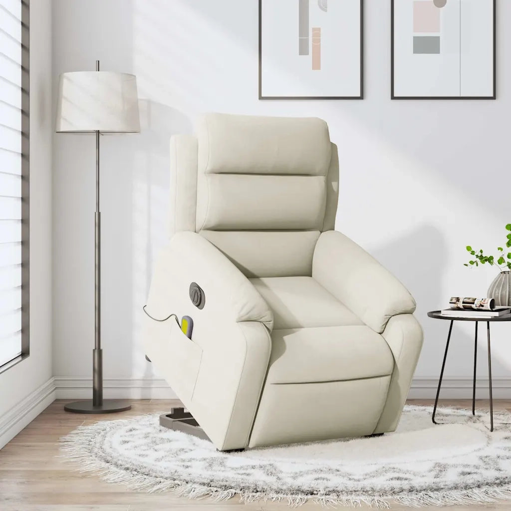 Poltrona Alzapersona Massaggiante Elettrica Crema Vellutocod mxl 85378