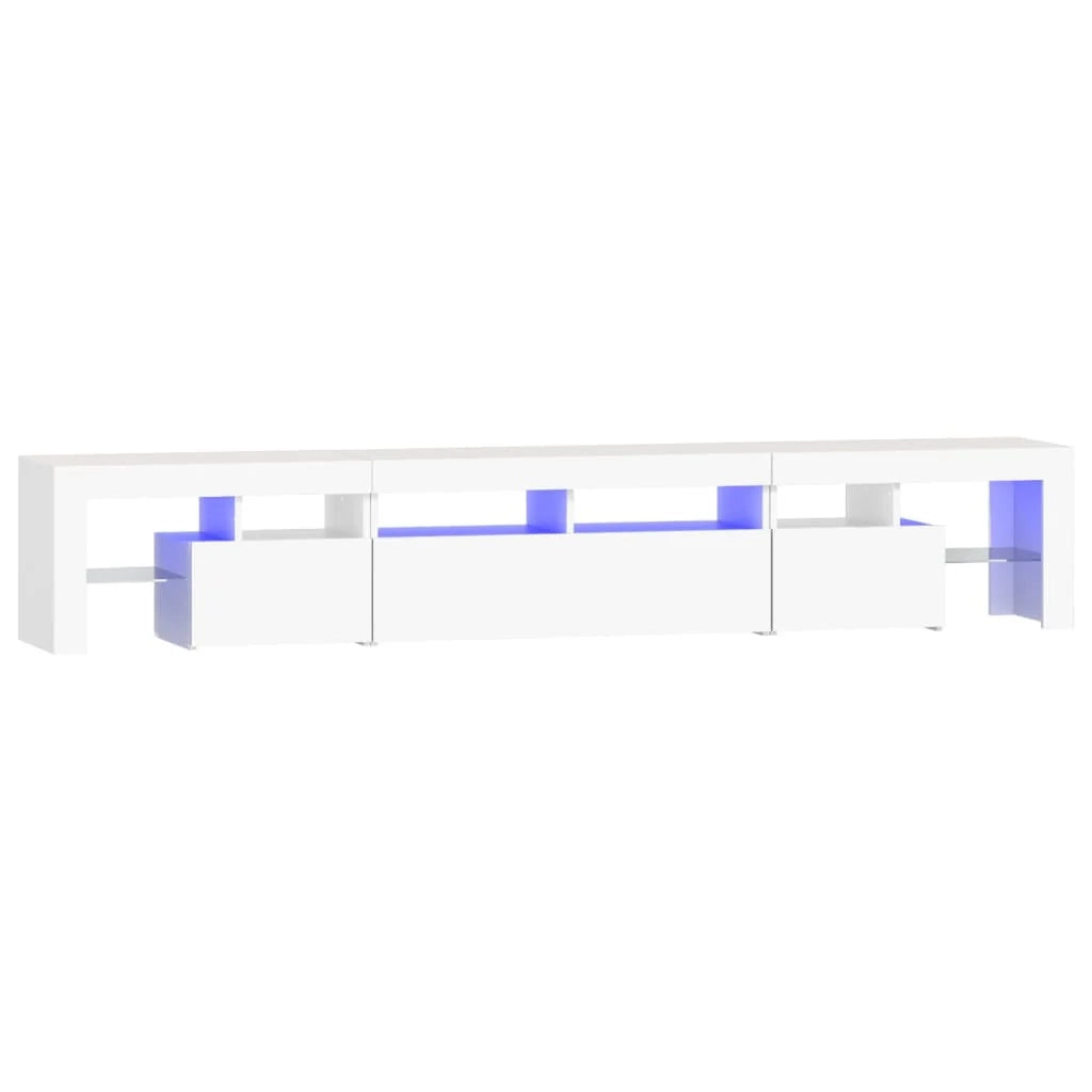 Mobile TV multimediale scaffale TV credenza mobile TV sala da pranzo soggiorno camera da letto con luci LED 230 x 36,5 x 40 cm bianco 02_0026560