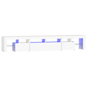 Mobile TV multimediale scaffale TV credenza mobile TV sala da pranzo soggiorno camera da letto con luci LED 230 x 36,5 x 40 cm bianco 02_0026560
