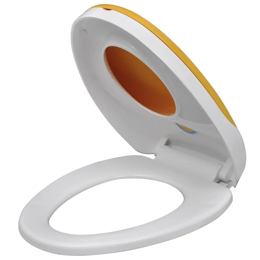 Copriwater a Chiusura Ammortizzata 2 pz Plastica Bianco e Giallo CFW8562587