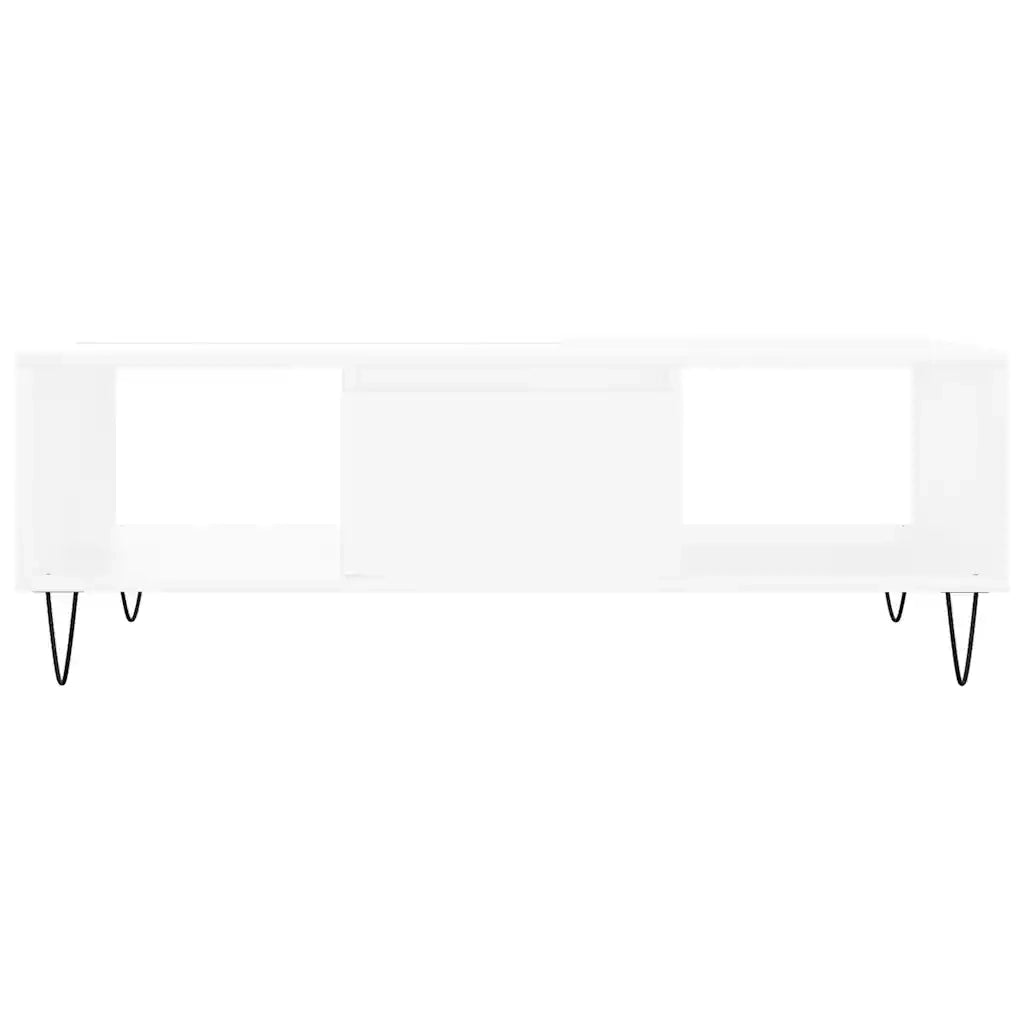 Tavolino da Salotto Bianco 104x60x35 cm in Legno Multistrato