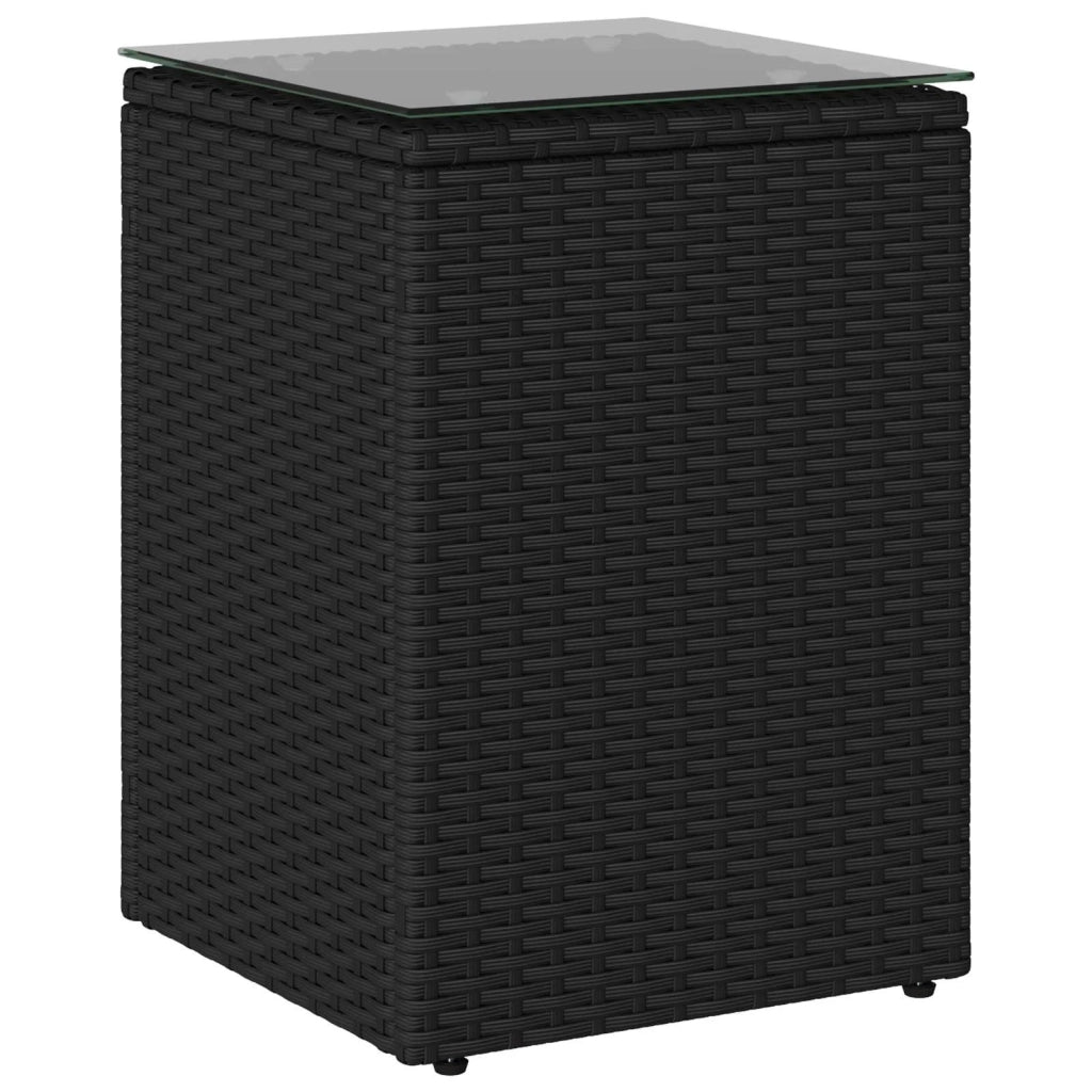 Tavolo laterale Nero polyrattan