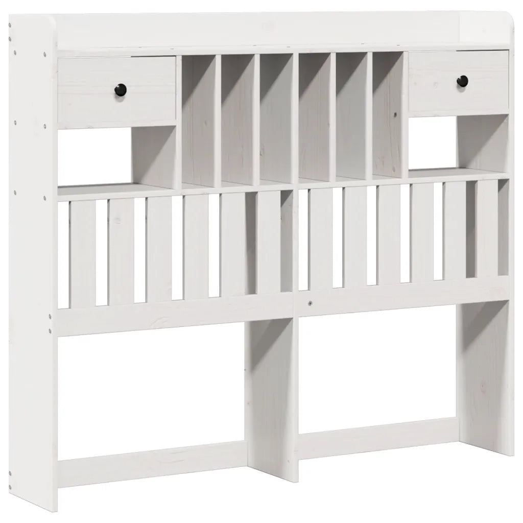 Letto Libreria senza Materasso Bianco 135x190 cm Legno di Pino 3308976