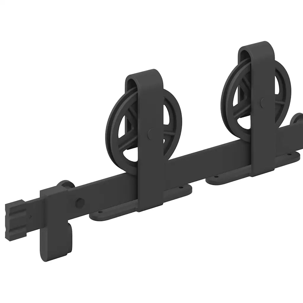 Kit di Binari per Porte Scorrevoli 183 cm Acciaio Nero CFW7875641