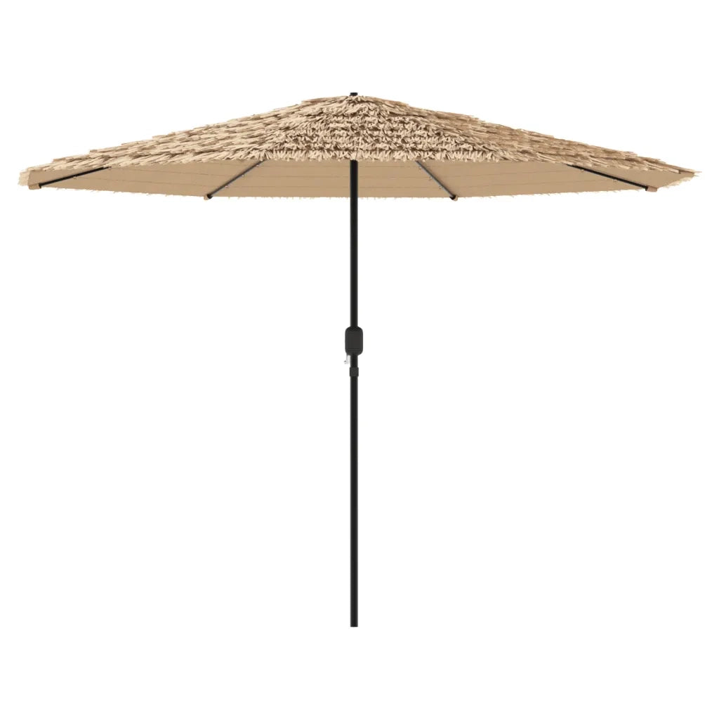 Ombrellone Giardino LED e Palo in Acciaio Marrone 388x388x248cm 4005123