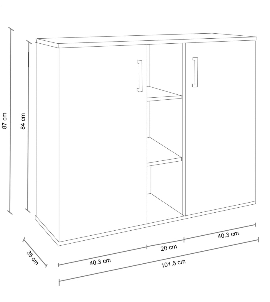Mobile Ingresso Moderno in Legno Composito cm 102x35x87 - ZANDER
