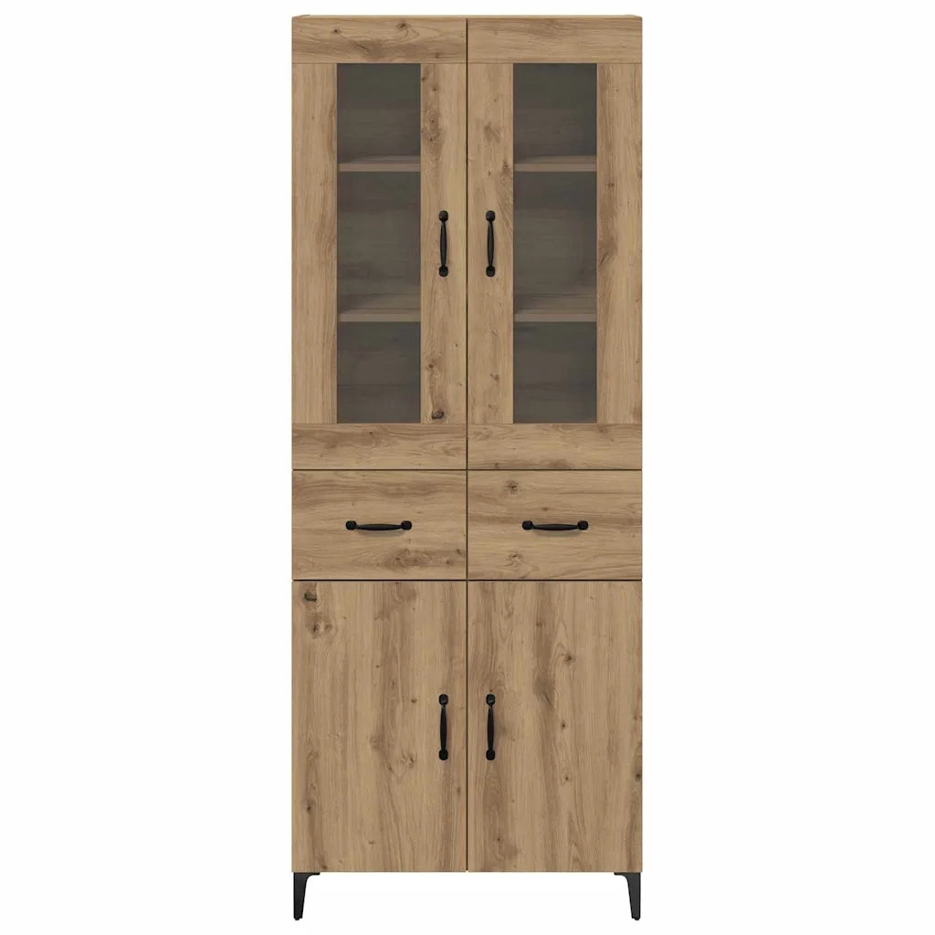 Credenza con Cassetto-Buffet-Armadio da cucina Rovere artigianale 69,5 x 34 x 180 cm 462307