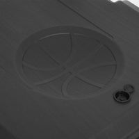 Canestro Basket da Esterno Ruote e Base Riempibile Altezza Regolabile 2,1-2,4 m Giallo