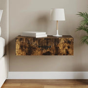 Tavolino da Parete Laterale Rovere Fumo 59 x 34,5 x 17 cm 899000