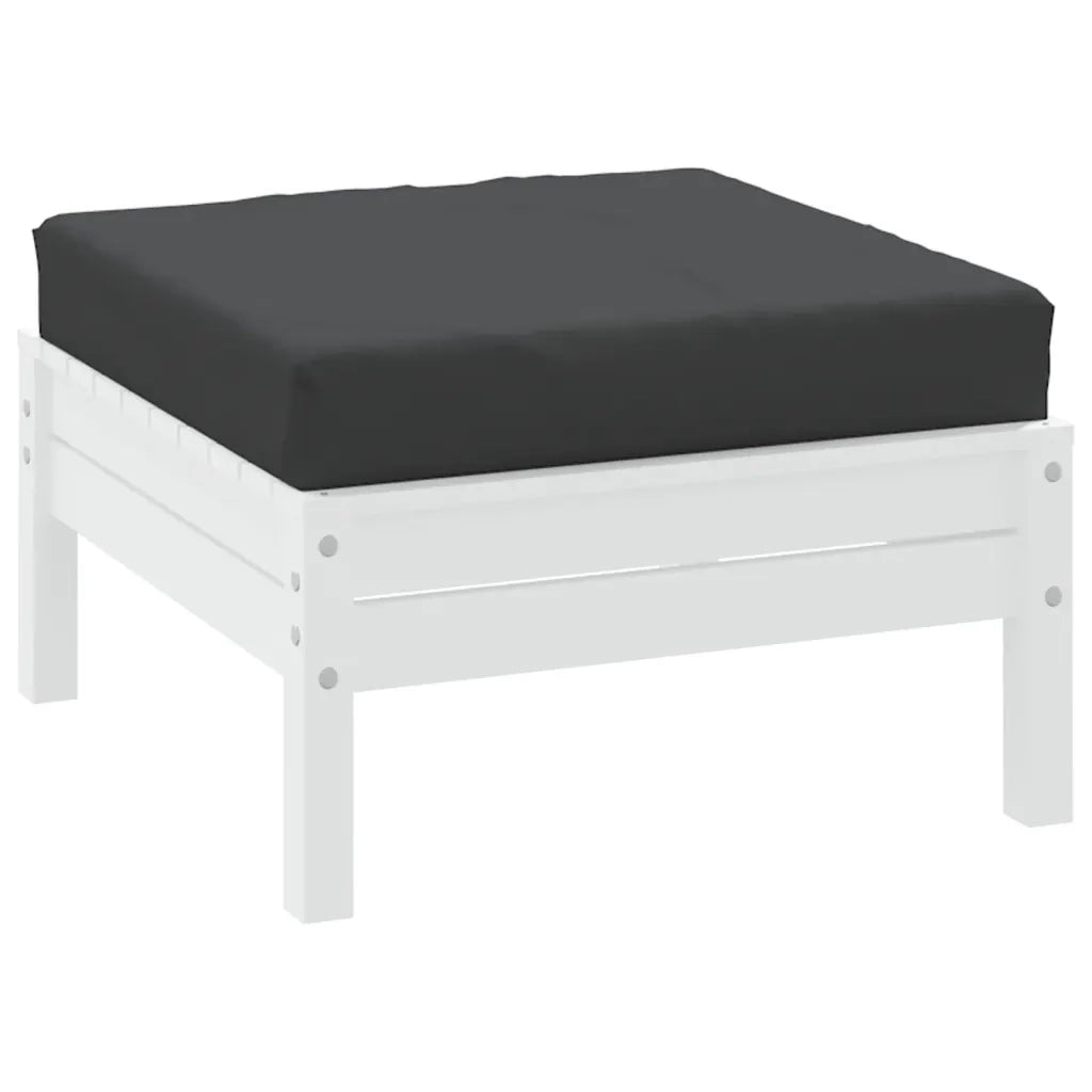 Cuscino per Pallet Nero 60x60x6 cm in Tessuto