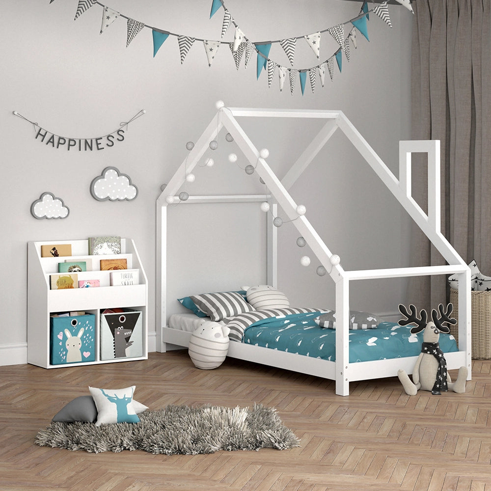 Vicco Libreria bambini Bianco 30.7 x 79 cm con 2 scatole pieghevoli opt.6
