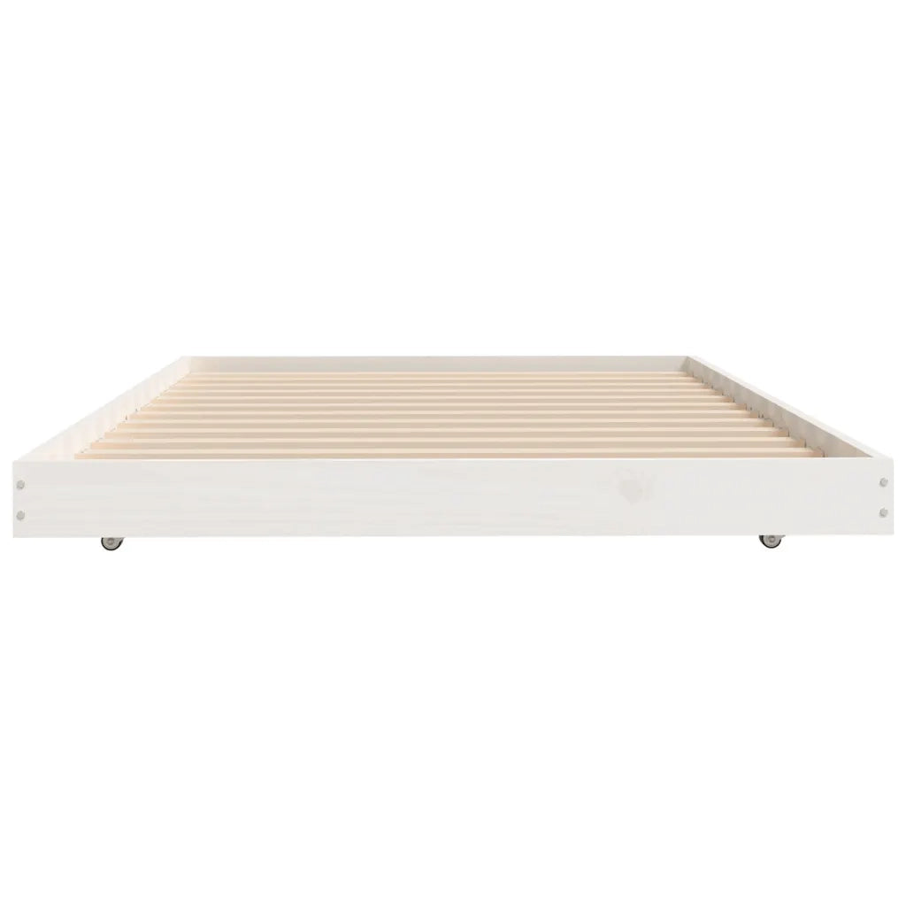 Giroletto senza Materasso Bianco 80x200 cm Legno Massello Pino 823500
