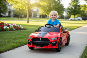 Macchina Elettrica per Bambini Licenza Ufficiale Ford Mustang Shelby Telecomandata 10,8V 3,1Ah Rosso