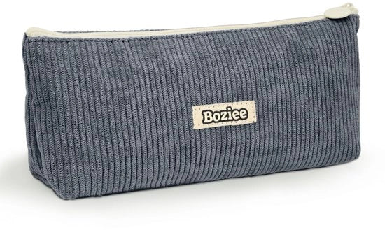 Etui in tessuto corduroy, borsa per ragazze, borsa per adolescenti, borsa per scuola, borsa per scuola | Ufficio (grigio)