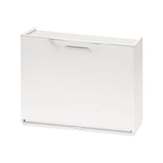 Scarpiera con 1 anta a ribalta in Avon, Mobiletto componibile da interno o esterno, 100% Made in Italy, cm 51x18h40, color Bianco