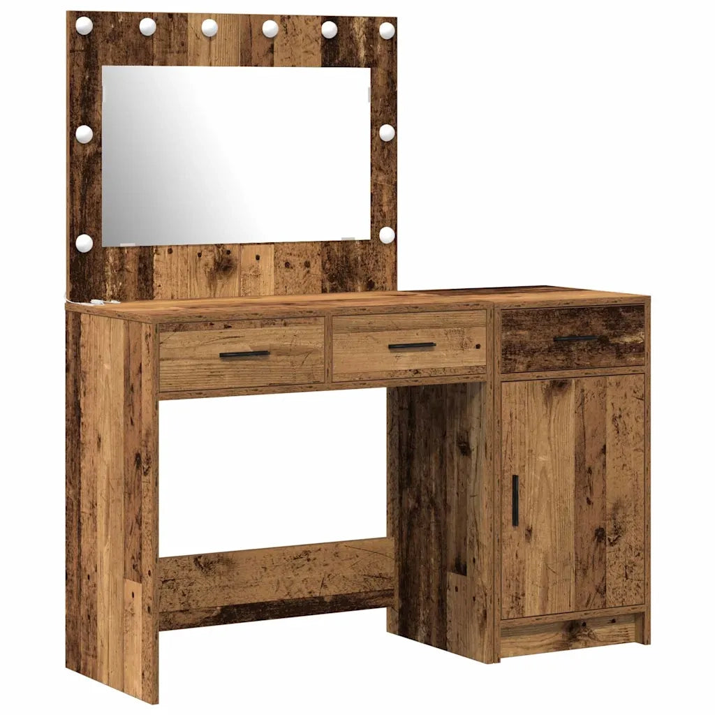Tavolo da Trucco con cassetto 2 pcs Marrone Legno multistrato 3334234