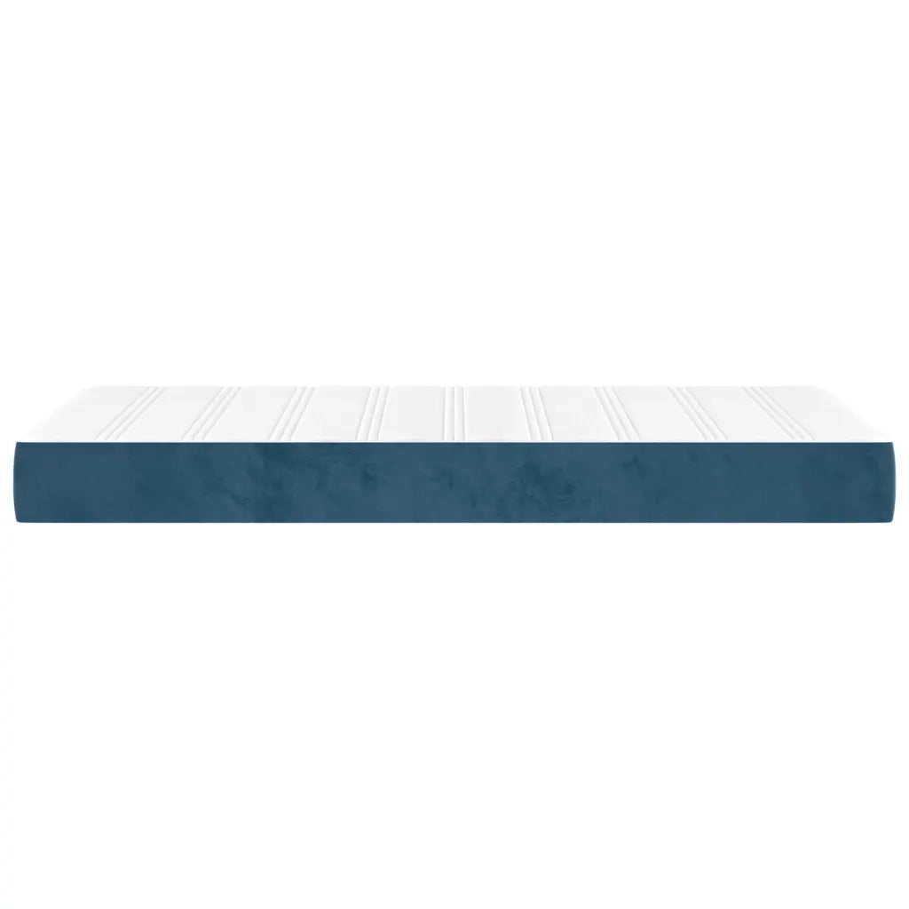Materasso a Molle Insacchettate Rigidità Media Blu Scuro 80x200x20 cm in Velluto 347692
