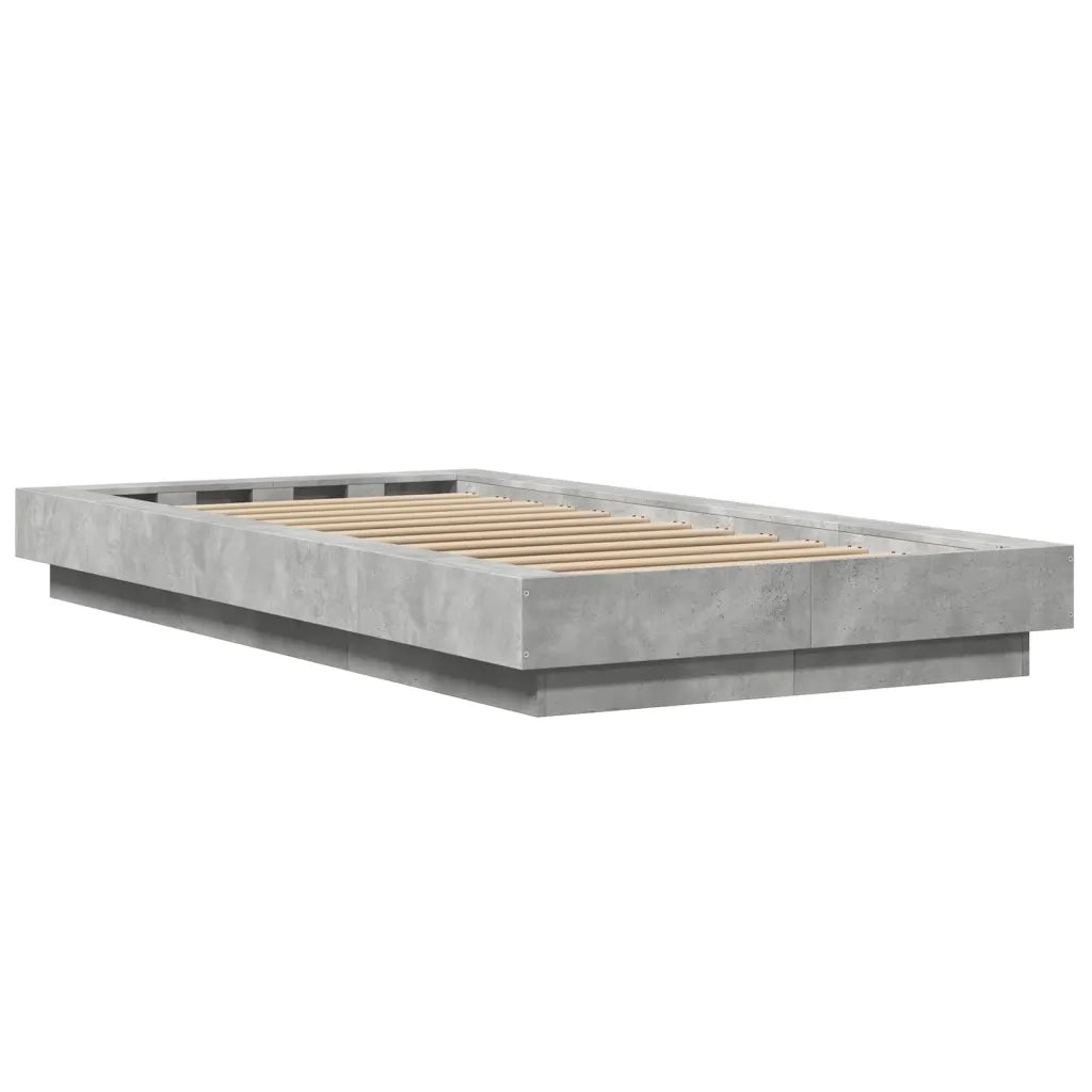 Giroletto-Struttura Letto Grigio Cemento 90x200 cm in Legno Multistrato 227647