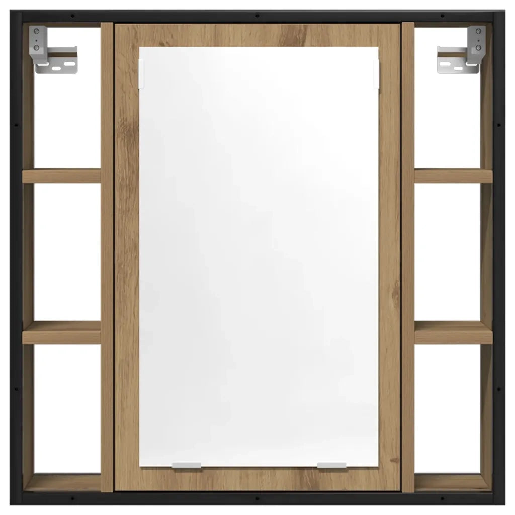 Mobile Bagno Specchio Rovere Artigianale 60x16x60 cm Truciolato 862227