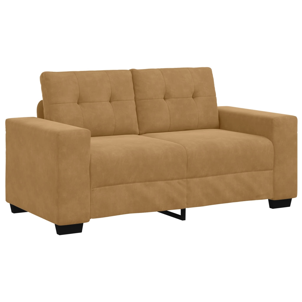 Divano Divanetto Marrone 120 cm in Velluto
