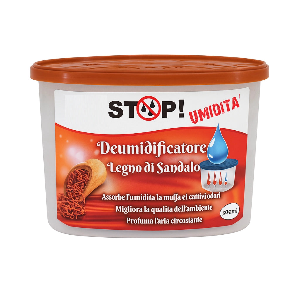 6pz Deumidificatore Casa Portatile 500ml contro Muffa Assorbi Umidità Sandalo
