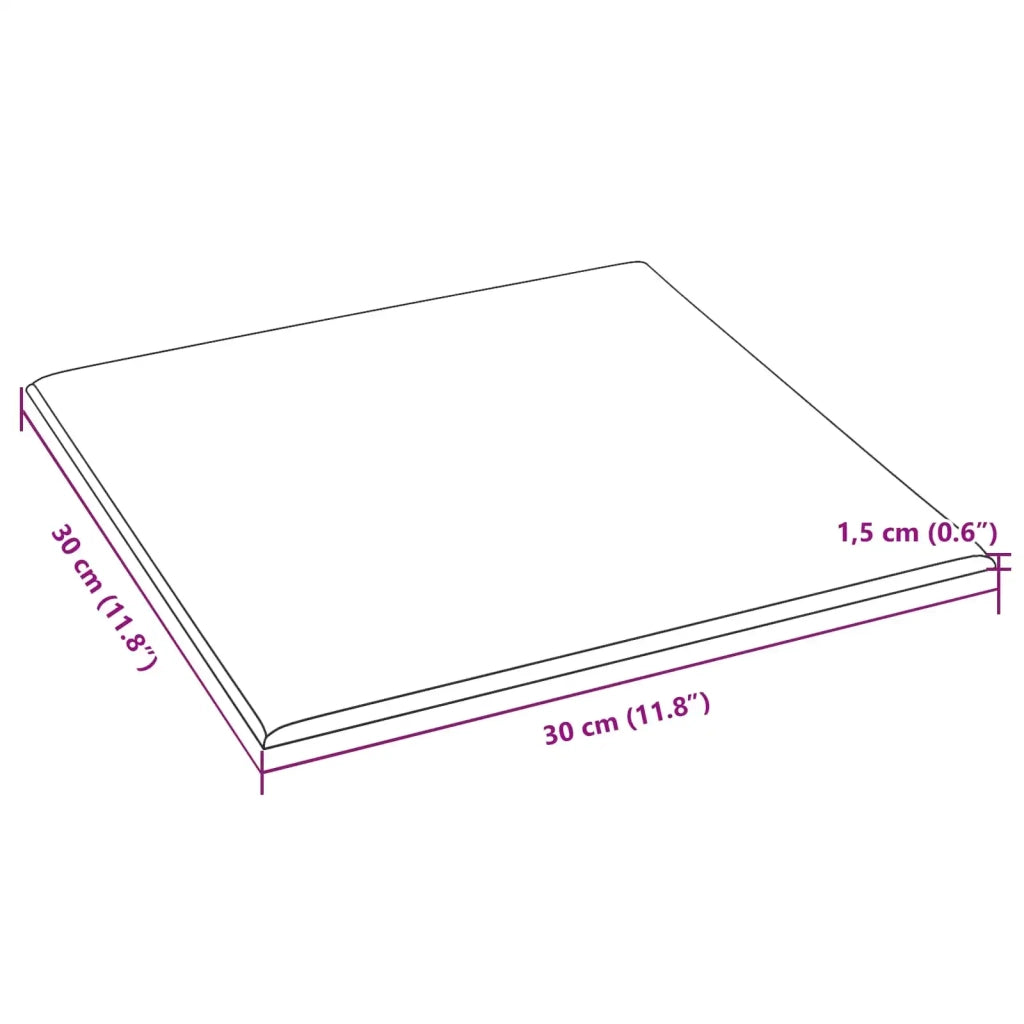 Testiera da Parete 12 pcs Nero Velluto