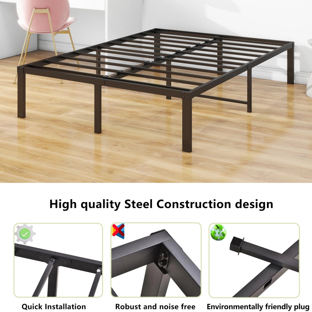LETTO in Metallo 120x200 cm Nero
