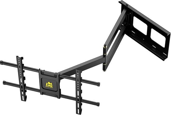 Supporto per Parete per TV da 37"-82" con Regolazione di Altezza, 92 cm, Adattamento VESA 600x400mm, Capacità 60kg