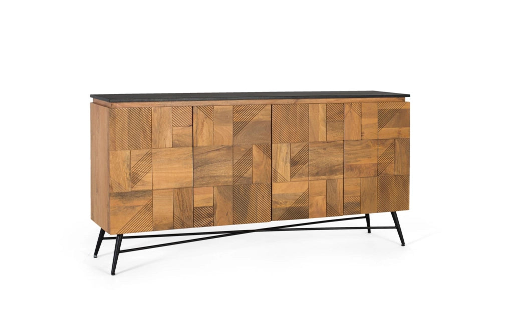 Credenza in legno di mango con finitura naturale 170 cm