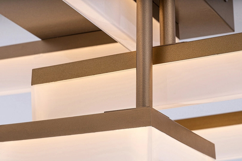 Plafoniera LED geometrica oro 22W CCT Amilia Rabalux