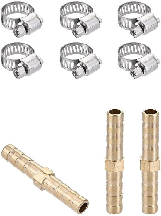Connettori di gomma adattabili - 6 x 39 mm - Acciaio inox/messing - 3 pezzi