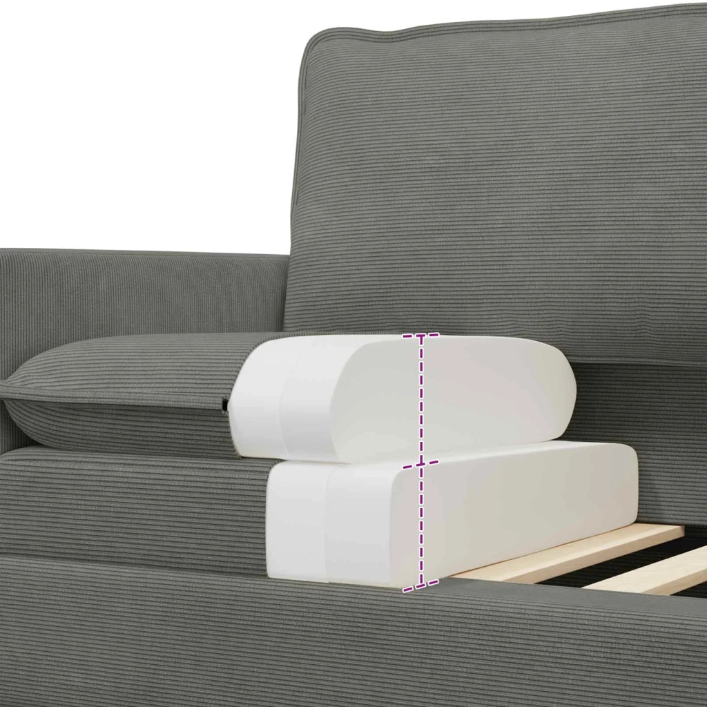 Divano Grigio Chiaro 76 x 81 x 87,5 cm Tessuto