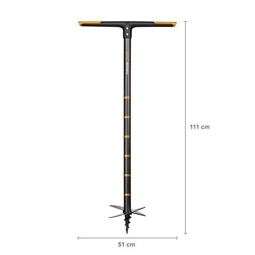 Fiskars 1000640 QuikDrill Trivella Manuale Diametro 20 cm Lunghezza 110 cm Peso 2.4 Kg colore Nero-Arancione