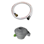 Tubo flessibile per gas butano quick-on con regolatore di pressione,