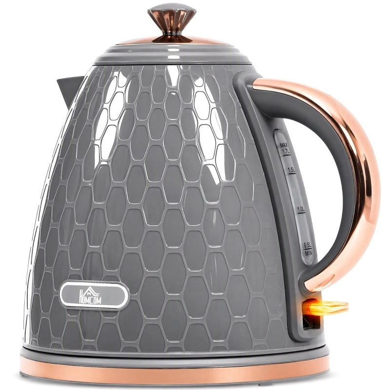 Bollitore elettrico, 2200W, con obl¨°, filtro, ebollizione rapida, grigio