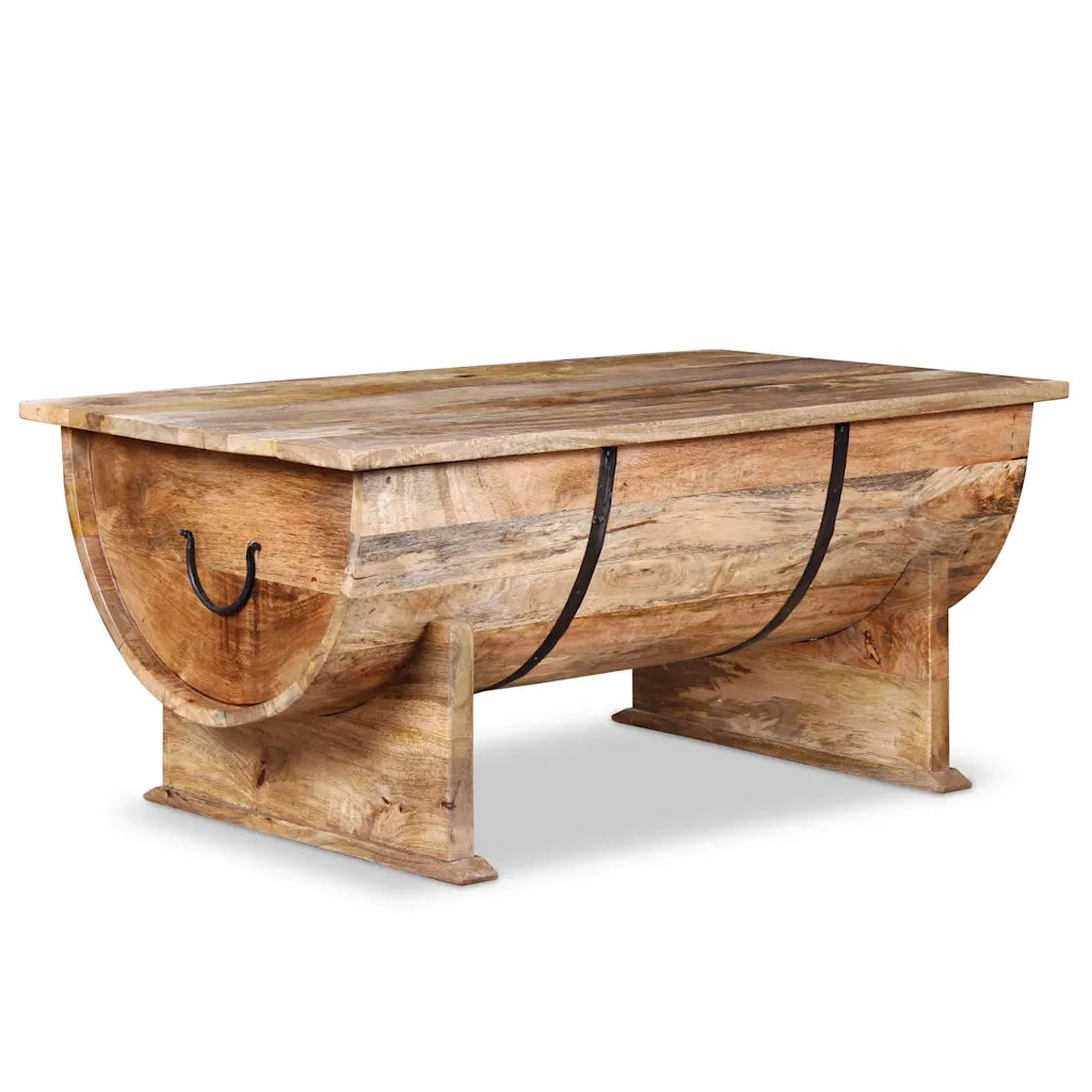 Tavolino da CaffÃ¨ in Legno Massello di Mango 88x50x40 cm