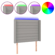 Testiera | Testata a LED Grigio Chiaro 103x16x118/128 cm in Tessuto