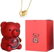 Scatola per gioielli con Rosa Eterna - Cassetta nascosta con gioiello per donna - Collana per donna - Regalo romantico - Idea regalo per San Valentino