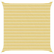 Telo Ombra-Vela Ombreggiante-Parasole a Vela Giallo e Bianco 4 x 4 m HDPE
