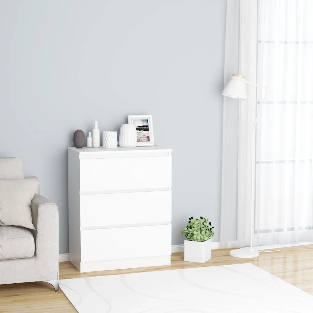Credenza Bianca 60x35x76 cm in Legno Multistrato 801382