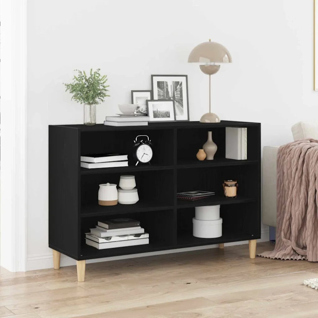 Credenza 103,5 x 35 x 70 cm Legno ingegnerizzato Rovere Nero 862590