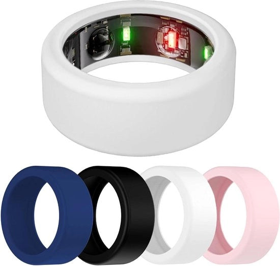 Copri anello in silicone per Oura Ring Gen3 - misura 6 7 8 9 10 11 12 13 - copri anello elastico per anello esterno - fitness - nero.