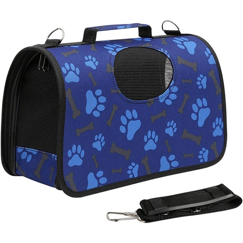 Trade Shop - Borsa Zaino Portatile Pieghevole Viaggio Per Animali Cani Gatti A Tracolla Tg.m -