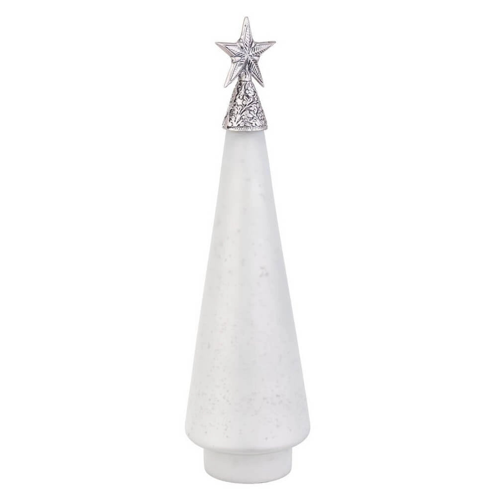 Pino vetro Glow bianco opaco con stella H44